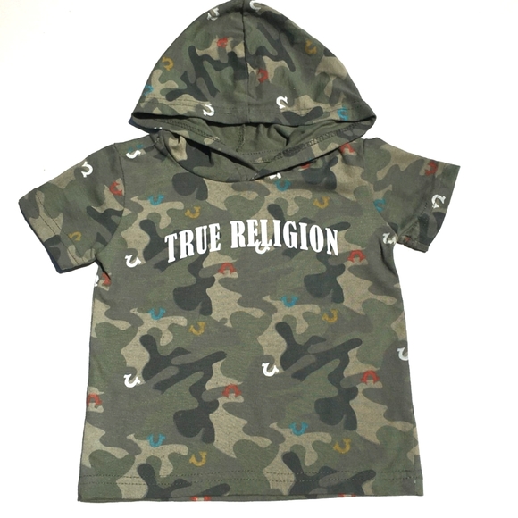 💥SOLD💥True Religion Camo Shorts Set Outfit Size 24 Months - Picture 2 of 10